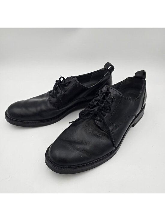 Sperry Mens Gold Cup Oxford Shoes Size 10.5 Black Leather Waterproof Lace-Up